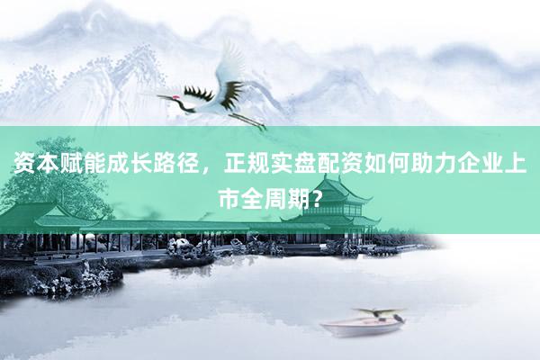 资本赋能成长路径，正规实盘配资如何助力企业上市全周期？