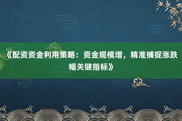 《配资资金利用策略：资金规模增，精准捕捉涨跌幅关键指标》