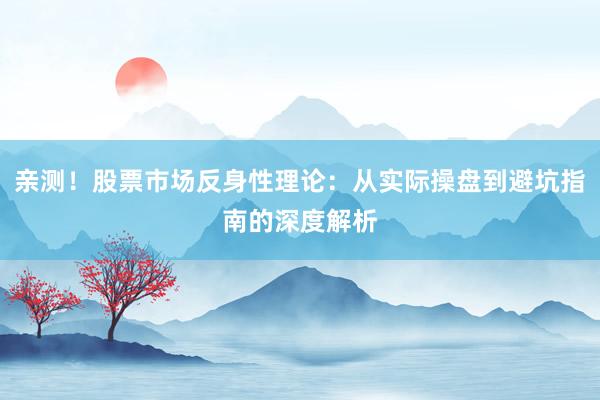 亲测！股票市场反身性理论：从实际操盘到避坑指南的深度解析